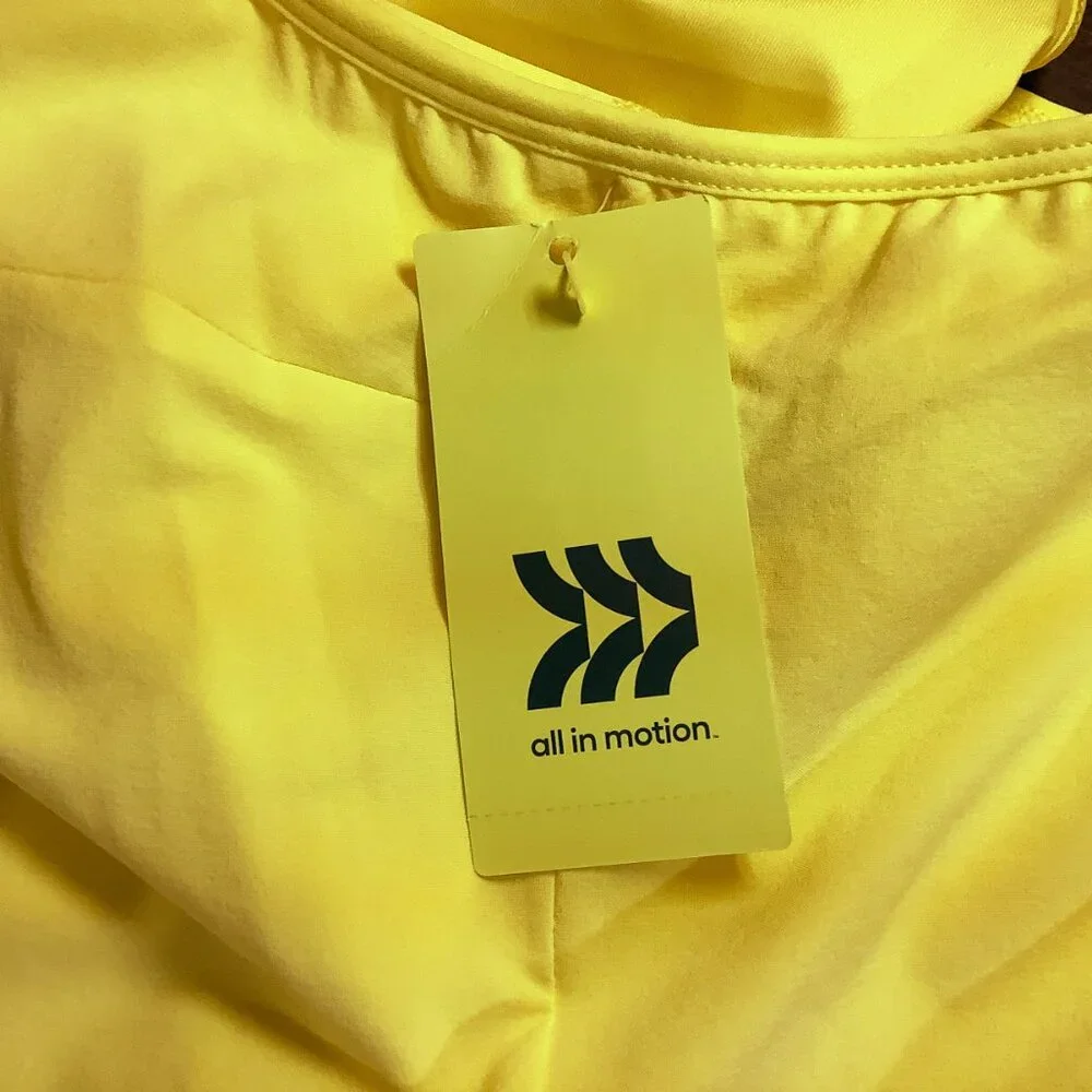 Strappy Dress /Jumper / Skort Medium Yellow Straps Pockets NWT. Target
